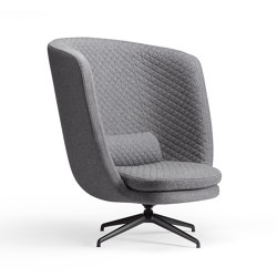 cleo metal - Lounge chair high | Poltrone | Rossin srl