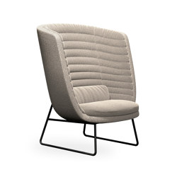 cleo metal soft - Lounge Sessel hoher Rücken, Kufengestell | Armchairs | Rossin srl
