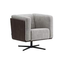 coco - Lounge armchair, svivel, with cross base | Poltrone | Rossin srl