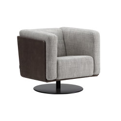 coco - Lounge armchair, svivel, with round base | Sillones | Rossin srl
