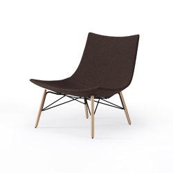 luc - Lounge chair, wooden feet | Armchairs | Rossin srl