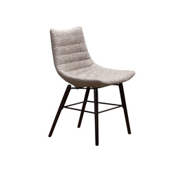 luc soft - Chair quilted, wooden feet | Chairs | Rossin srl