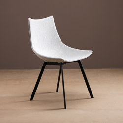luc varnished - Chair, feet elliptical varnished black | Sedie | Rossin srl