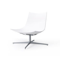 luc varnished - Lounge chair, rotating 4-star base aluminum varnished | Poltrone | Rossin srl