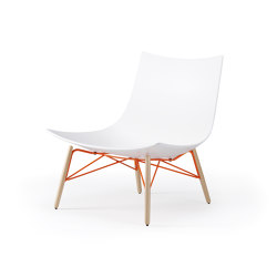 luc varnished - Lounge chair, wooden feet | Poltrone | Rossin srl