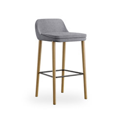 sofie - Sgabello,4 gambe in legno, schienale alto | Bar stools | Rossin srl