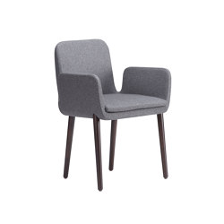 sofie - Small armchair, 4 wooden legs | Sillas | Rossin srl
