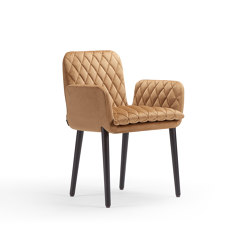 sofie - Small armchair, 4 wooden legs | Chaises | Rossin srl