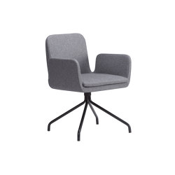 sofie - Small armchair, with swivel black base | Sedie | Rossin srl