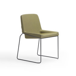 tonic metal - Sedia impilabile,base a slitta cromata | Chairs | Rossin srl