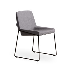 tonic metal - Chair, sled pedestal varnished black | Chaises | Rossin srl