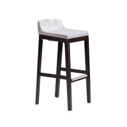tonic wood - Barstool with low backrest