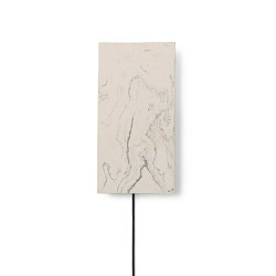 Argilla Wall Lamp Rectangular  - Marble White | Wandleuchten | ferm LIVING