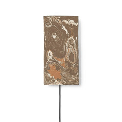 Argilla Wall Lamp Rectangular - Marble Mocha | Appliques murales | ferm LIVING