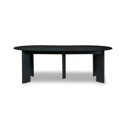Bevel Table - Extendable x 2 - Black Beech | Tabletop oval | ferm LIVING