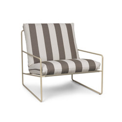 Desert 1-seater Stripe - Cashmere/Chocolate | with armrests | ferm LIVING