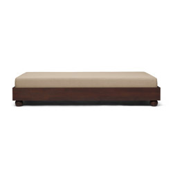 Rum Daybed Rich Linen - Dark Stained/Natural | Lettini / Lounger | ferm LIVING