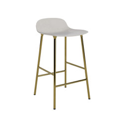 Form Barstool 65 cm Brass Warm Grey | Bar stools | Normann Copenhagen