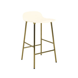 Form Barstool 65 cm Brass Cream | without armrests | Normann Copenhagen