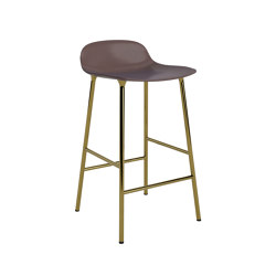 Form Barstool 65 cm Brass Brown | Bar stools | Normann Copenhagen