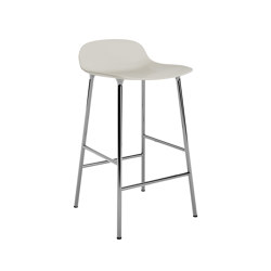 Form Barstool 65 cm Chrome Light Grey | without armrests | Normann Copenhagen