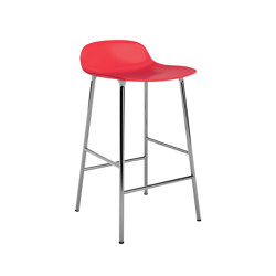 Form Barstool 65 cm Chrome Bright Red | Bar stools | Normann Copenhagen