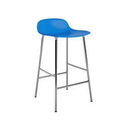 Form Barstool 65 cm Chrome Bright Blue | Taburetes de bar | Normann Copenhagen