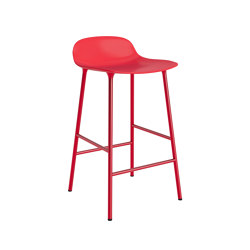 Form Barstool 65 cm Steel Bright Red | Bar stools | Normann Copenhagen