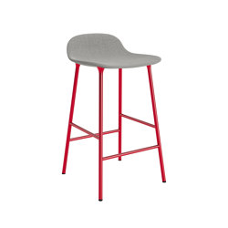 Form Barstool 65 cm Full Upholstery Remix 133 Bright Red | without armrests | Normann Copenhagen