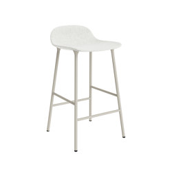 Form Barstool 65 cm Full Upholstery Hallingdal 110 Light Grey | Bar stools | Normann Copenhagen