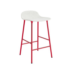 Form Barstool 65 cm Full Upholstery Hallingdal 110 Bright Red | Sgabelli bancone | Normann Copenhagen
