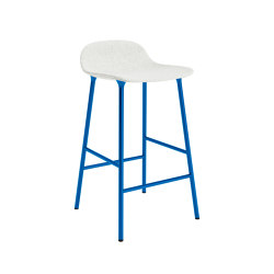 Form Barstool 65 cm Full Upholstery Hallingdal 110 Bright Blue | Sgabelli bancone | Normann Copenhagen