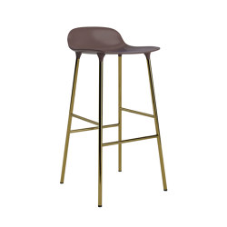 Form Barstool 75 Brass Brown | Bar stools | Normann Copenhagen