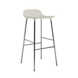 Form Barstool 75 Chrome Light Grey | Bar stools | Normann Copenhagen