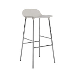 Form Barstool 75 Chrome Warm Grey | Bar stools | Normann Copenhagen