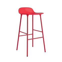 Form Barstool 75 Steel Bright Red | Bar stools | Normann Copenhagen