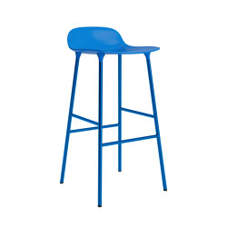 Form Barstool 75 Steel Bright Blue | without armrests | Normann Copenhagen