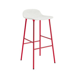 Form Barstool 75 Full Upholstery Hallingdal 110 Bright Red | without armrests | Normann Copenhagen