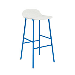 Form Barstool 75 Full Upholstery Hallingdal 110 Bright Blue | Barhocker | Normann Copenhagen