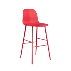 Form Bar Chair 75 cm Bright Red | 4-leg base | Normann Copenhagen