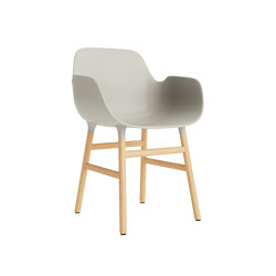 Form Armchair Wood Oak Light Grey | Chairs | Normann Copenhagen