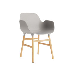 Form Armchair Wood Oak Warm Grey | Stühle | Normann Copenhagen