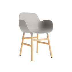 Form Armchair Wood Oak Warm Grey | Chairs | Normann Copenhagen