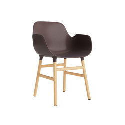 Form Armchair Wood Oak Brown | open base | Normann Copenhagen