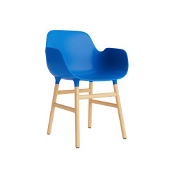 Form Armchair Wood Oak Bright Blue | Sedie | Normann Copenhagen