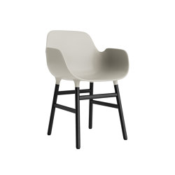 Form Armchair Wood Black Oak Light Grey | Sillas | Normann Copenhagen