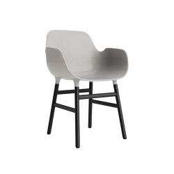 Form Armchair Wood Black Oak Warm Grey | Sillas | Normann Copenhagen