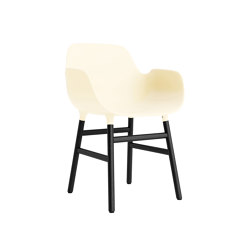 Form Armchair Wood Black Oak Cream | Stühle | Normann Copenhagen