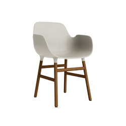 Form Armchair Wood Walnut Light Grey | Stühle | Normann Copenhagen
