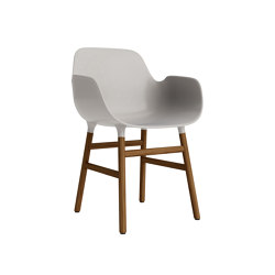 Form Armchair Wood Walnut Warm Grey | Stühle | Normann Copenhagen